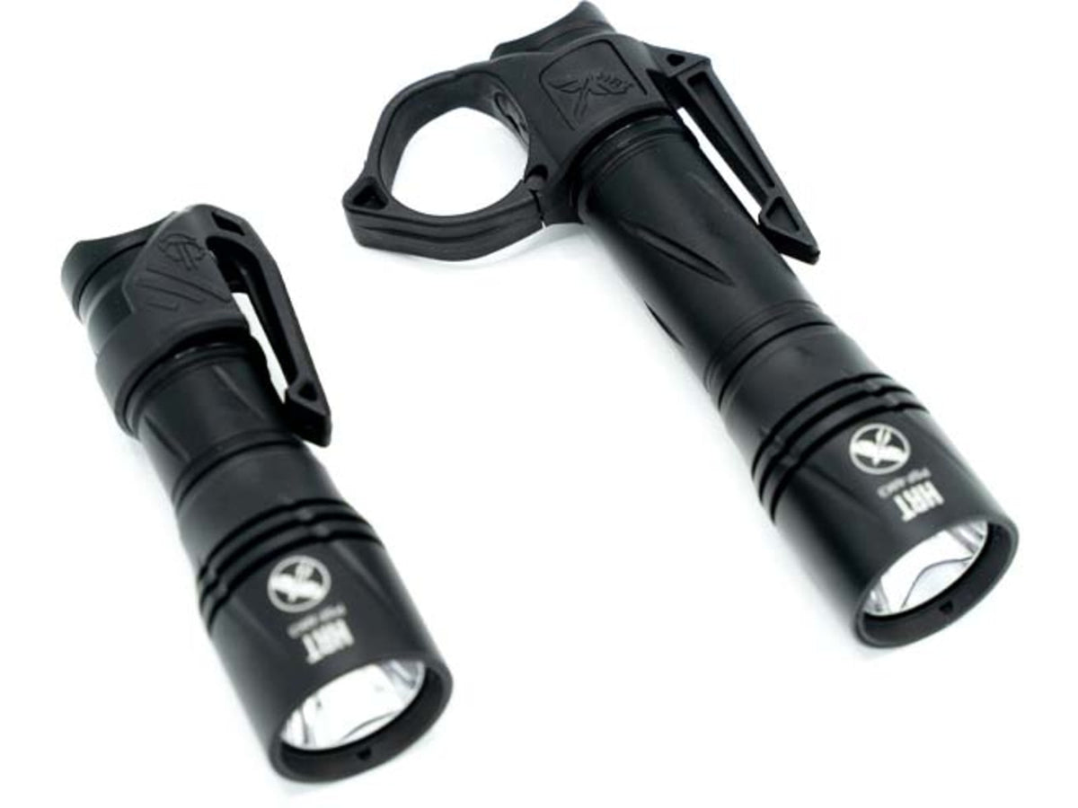 HRT Tactical Gear AWLS Handheld EDC LED Flashlight Li-Ion Battery 1600 Lumens Black HRT-HHAWLS-35-LT