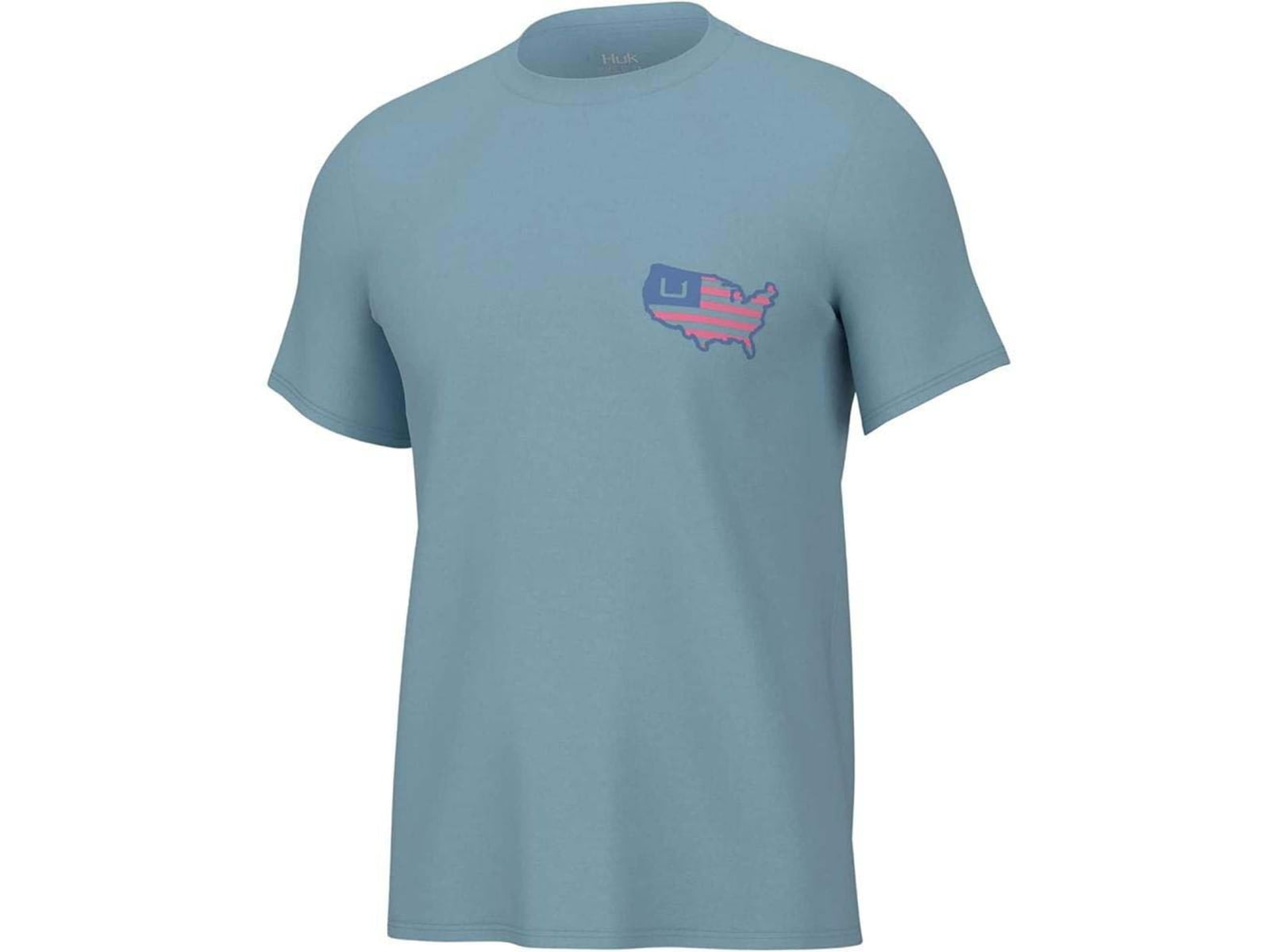 HUK Performance Fishing American Huk Tee - Men's Crystal Blue Large H1000399-497-L