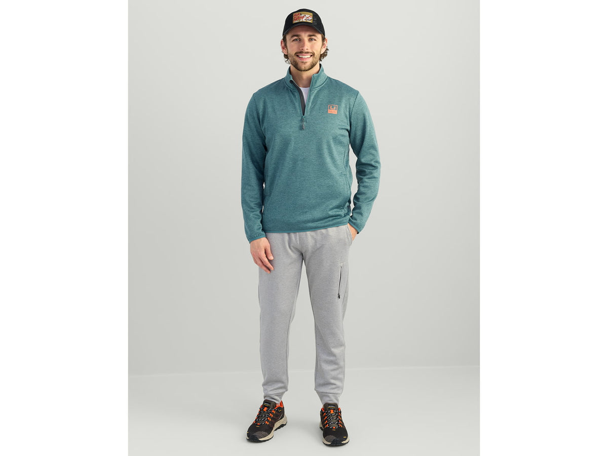 HUK Performance Fishing Cold Front 1/4 Zip Pullover - Men's Nvl Aca Hthr Large