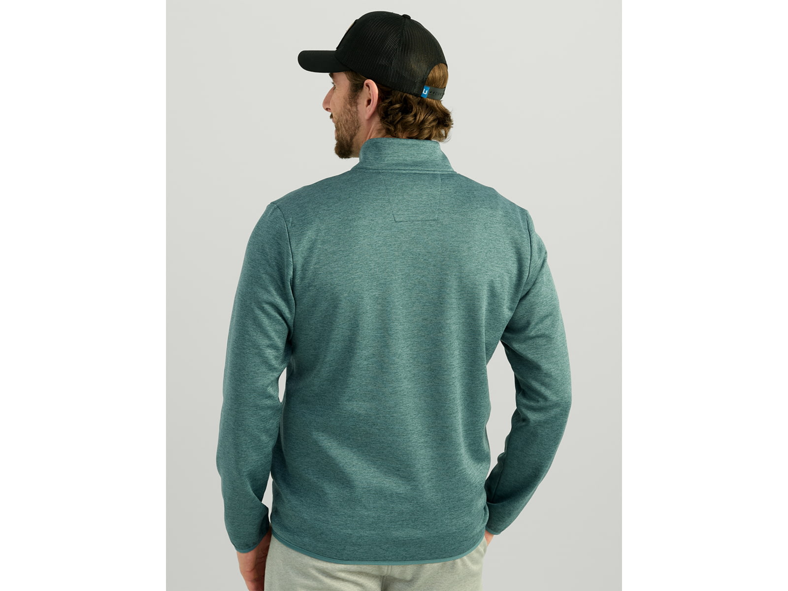 HUK Performance Fishing Cold Front 1/4 Zip Pullover - Men's Nvl Aca Hthr Large