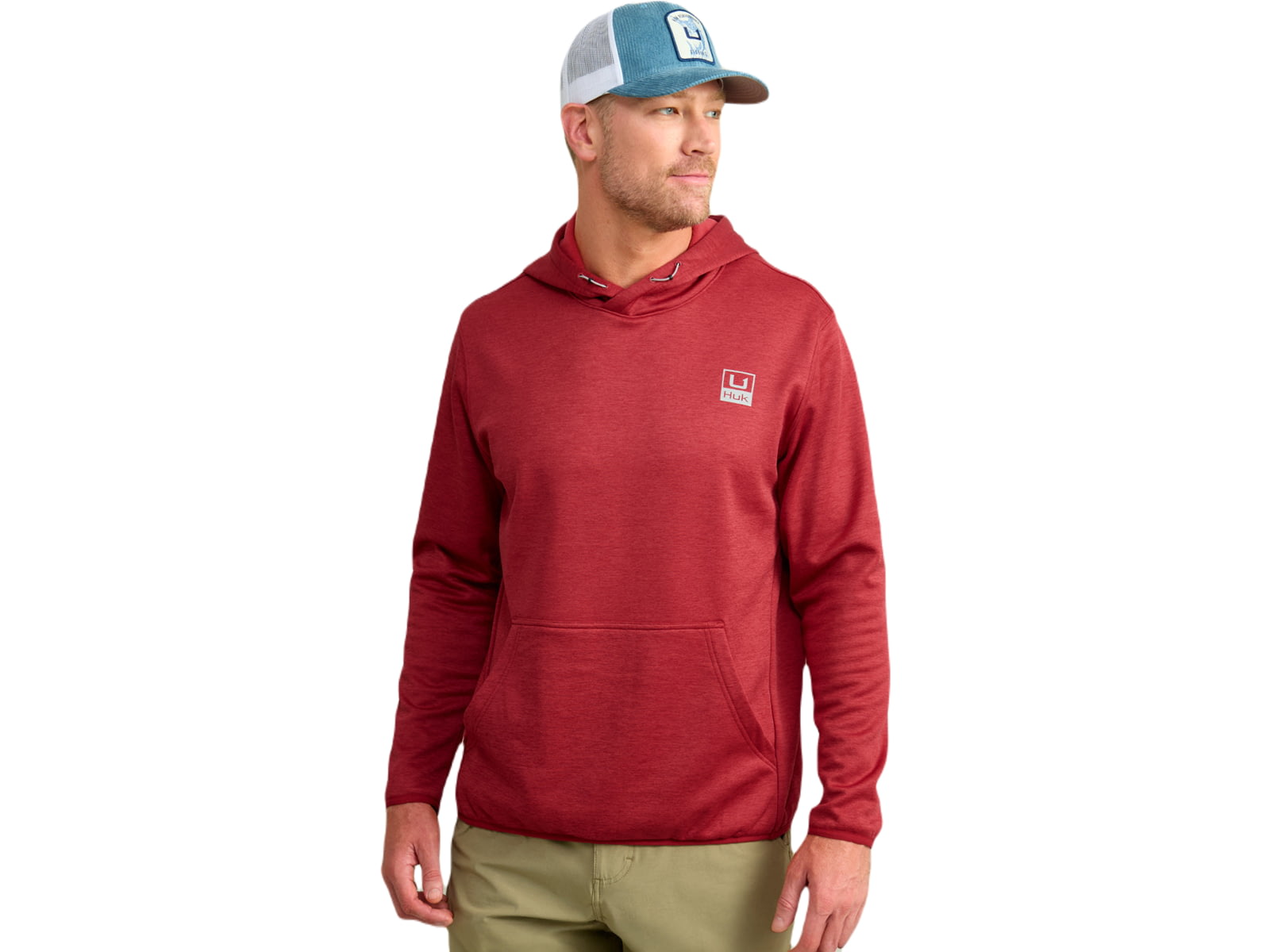 HUK Performance Fishing Cold Front Hoodie - Men's Scrlt Blz Hthr Extra Large