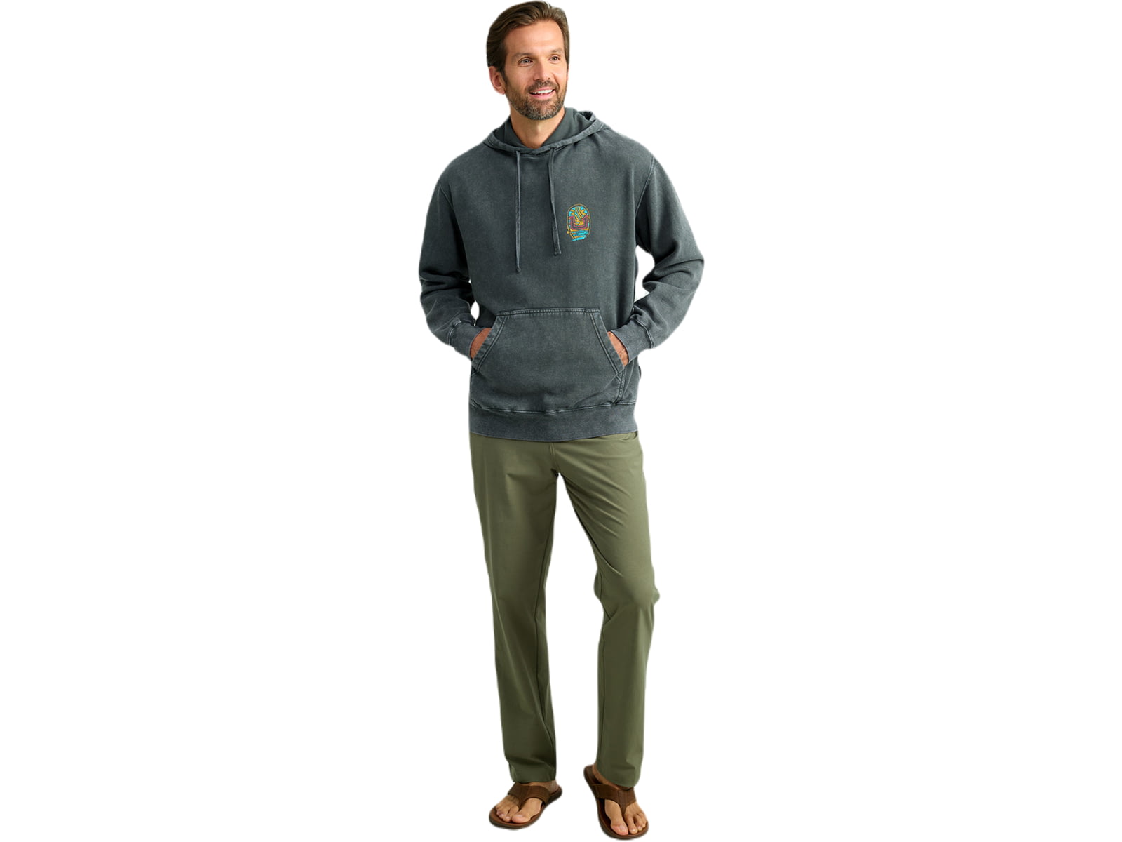 HUK Performance Fishing Cotton Fleece Graphic Hoodie - Men's Volcanic Ash 2XL