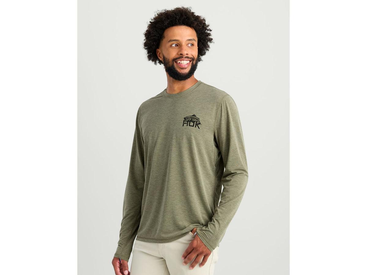 HUK Performance Fishing Drift Graphic Crew Shirt -Men's