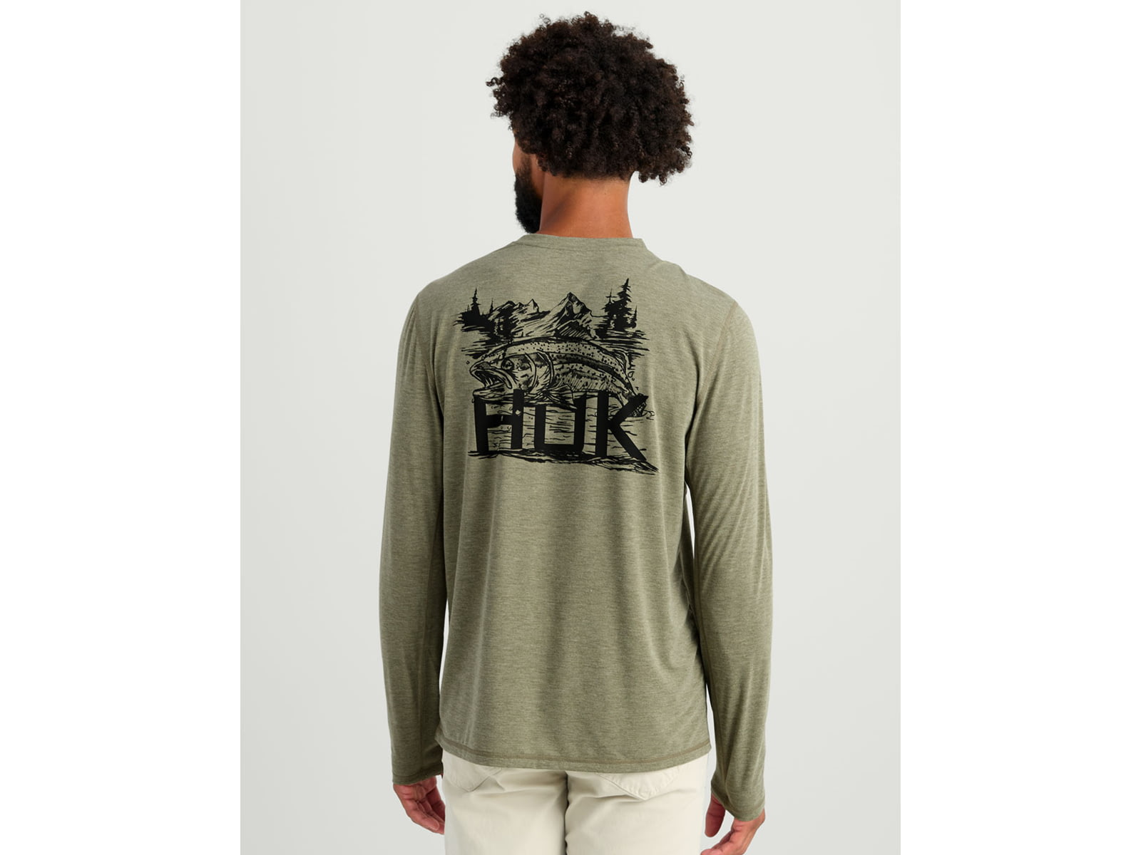 HUK Performance Fishing Drift Graphic Crew Shirt -Men's