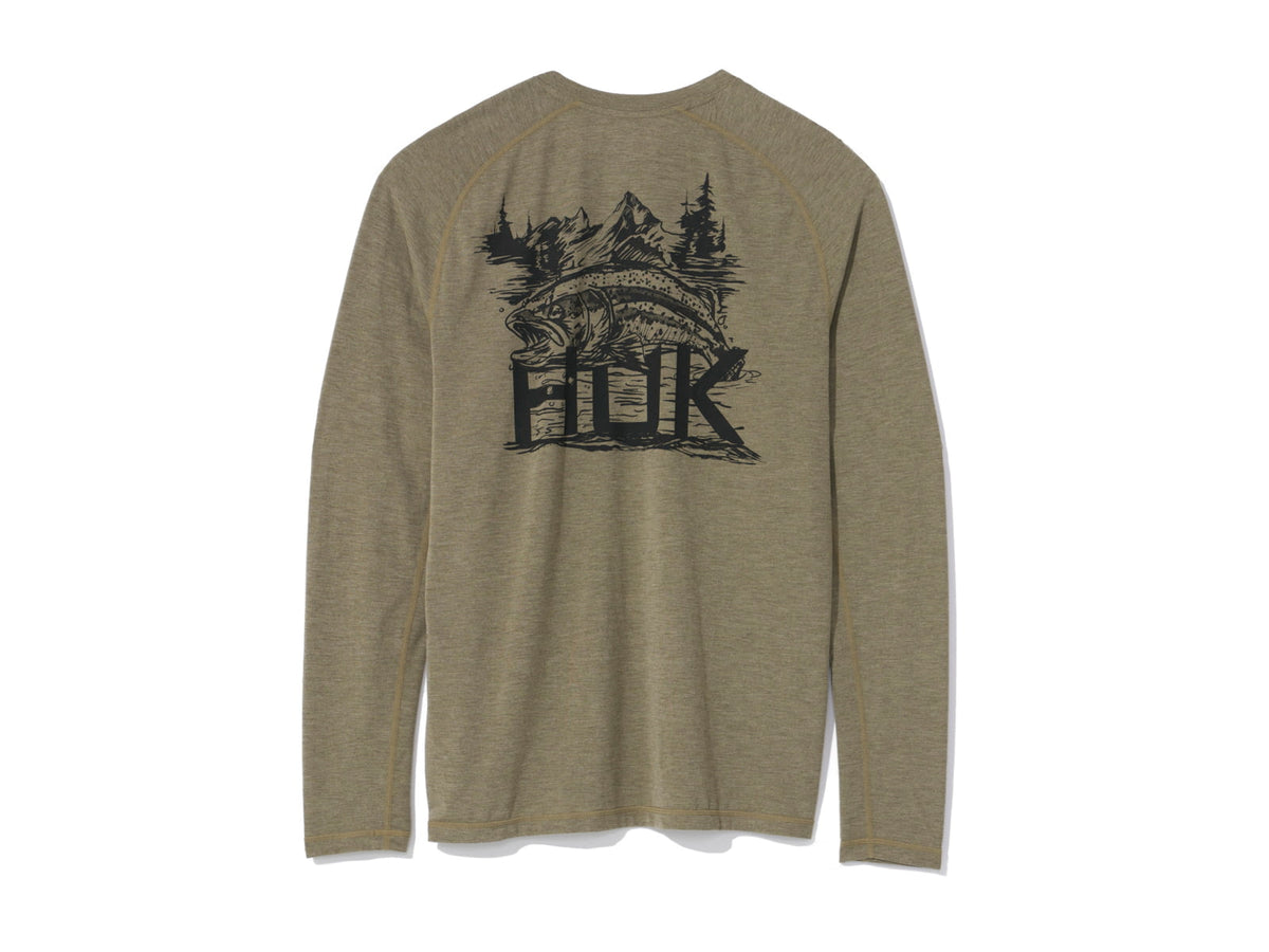 HUK Performance Fishing Drift Graphic Crew Shirt -Men's