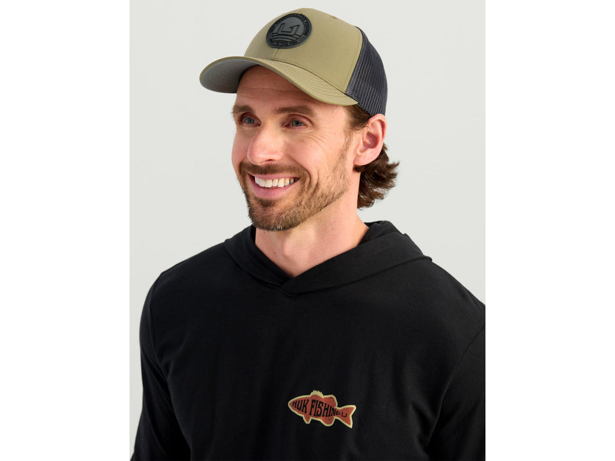 HUK Performance Fishing Huk Bass Apparel Hoodie Tee - Men's Black