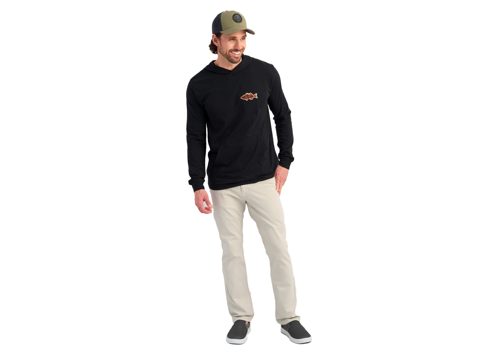 HUK Performance Fishing Huk Bass Apparel Hoodie Tee - Men's Black