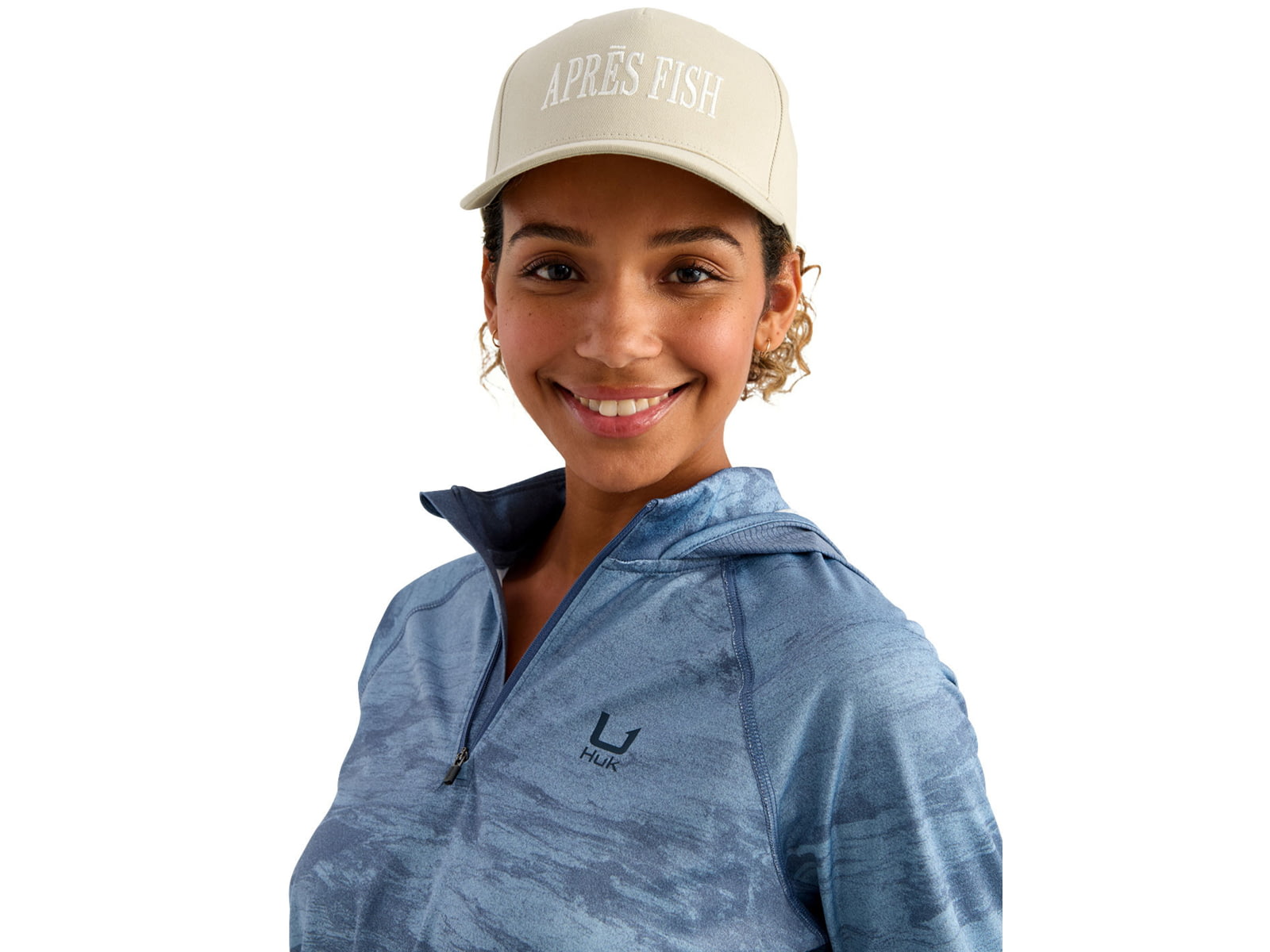 HUK Performance Fishing Apres Fish Trucker Hat - Women's Oyster Grey