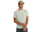 HUK Performance Fishing Drift Printed Short Sleeve Crew - Men's Pale Algae Medium