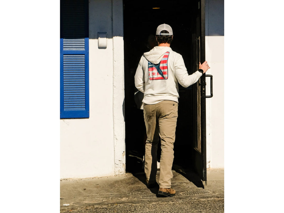 HUK Performance Fishing Edisto Kc Americana Terry Hoodie - Men's Egret
