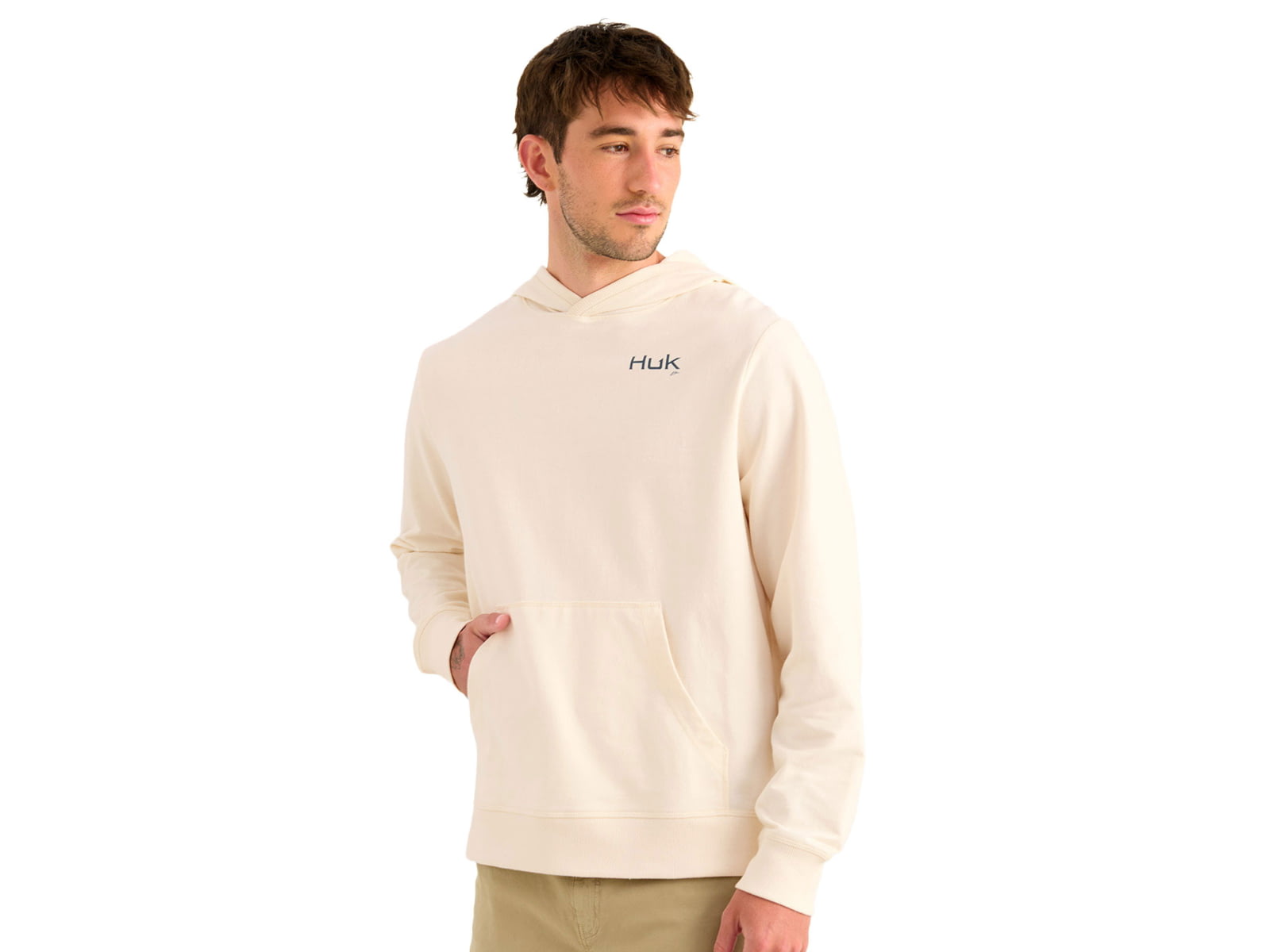 HUK Performance Fishing Edisto Kc Americana Terry Hoodie - Men's Egret