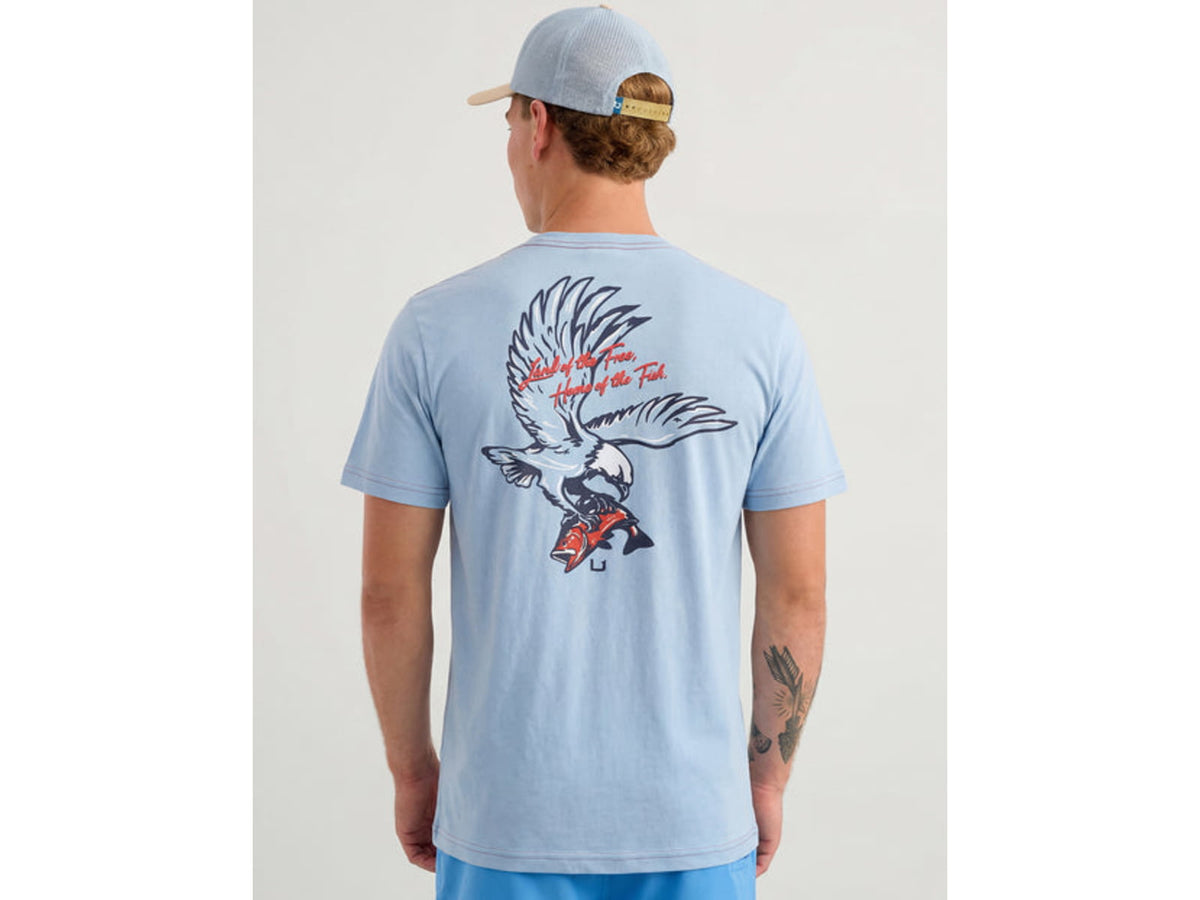 HUK Performance Fishing Home Of The Fish Short Sleeve T-Shirt - Men's Cerulean
