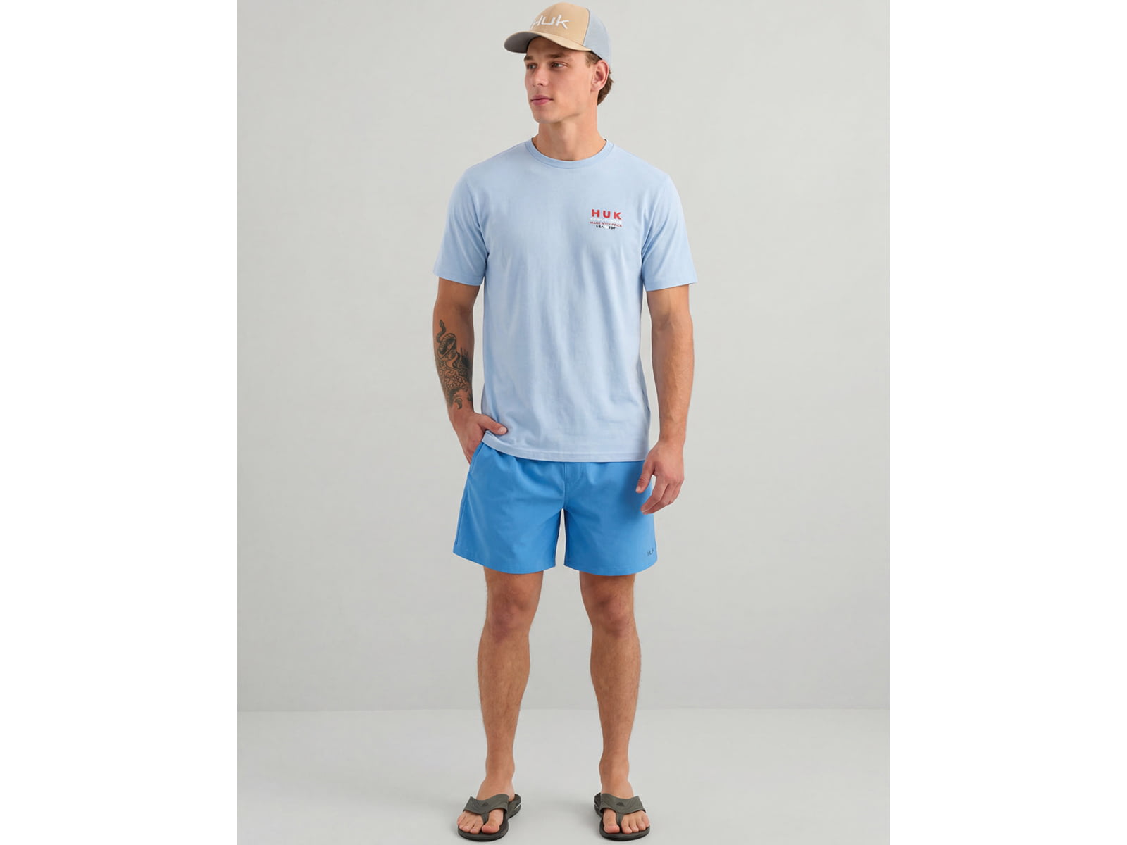 HUK Performance Fishing Home Of The Fish Short Sleeve T-Shirt - Men's Cerulean