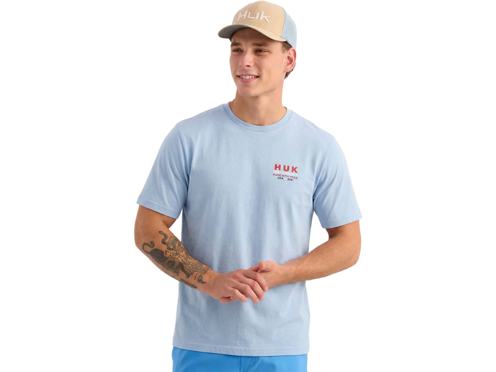 HUK Performance Fishing Home Of The Fish Short Sleeve T-Shirt - Men's Cerulean