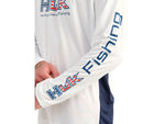 HUK Performance Fishing Pursuit Americana Fill Long Sleeve Crew - Men's White