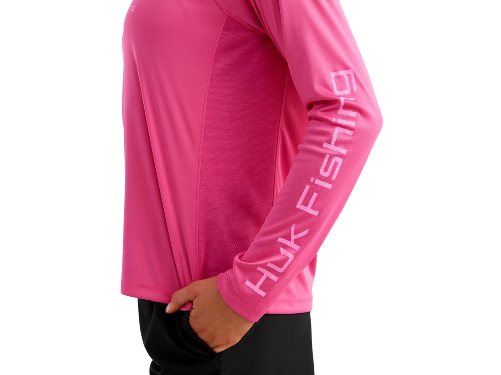HUK Performance Fishing Pursuit Crew Solid - Women's Fuchsia Splash