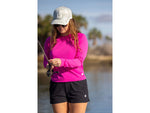 HUK Performance Fishing Sunup Long Sleeve Crew - Women's Fuchsia Splash