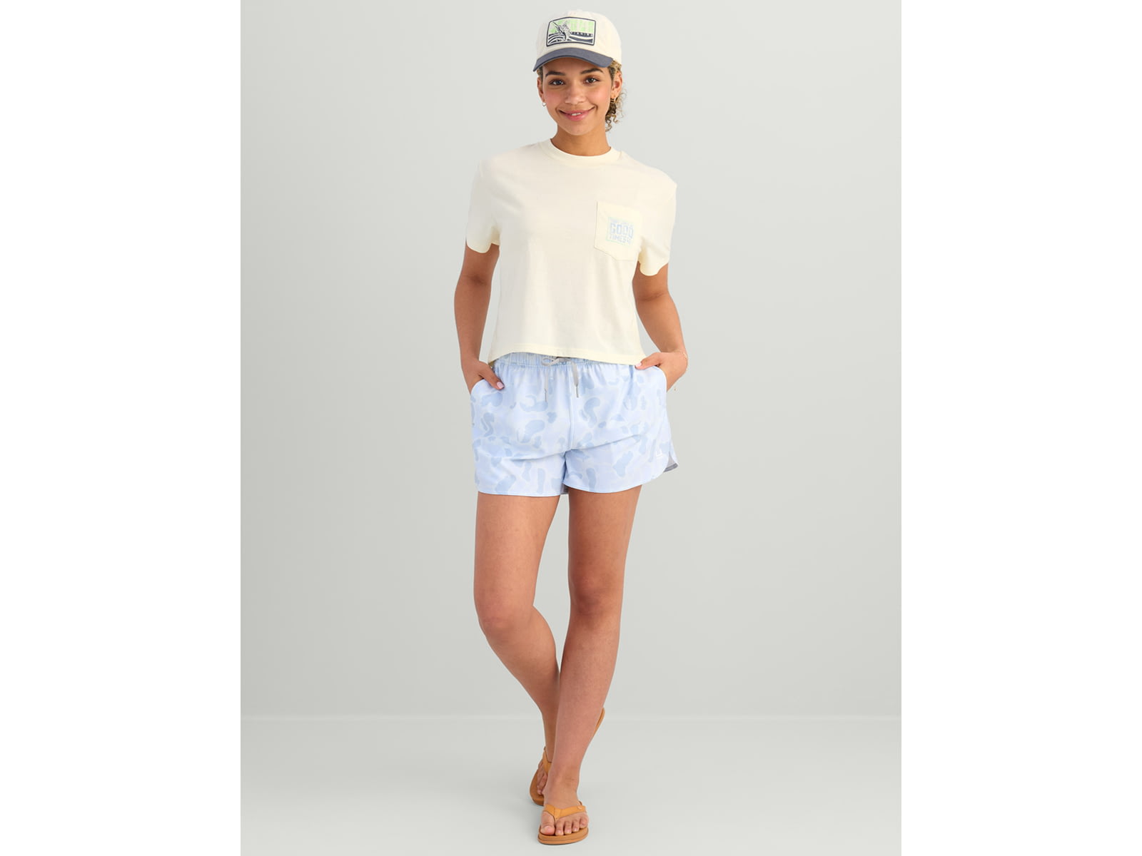 HUK Performance Fishing Huk Tight Lines Pkt T-Shirt - Women's Egret