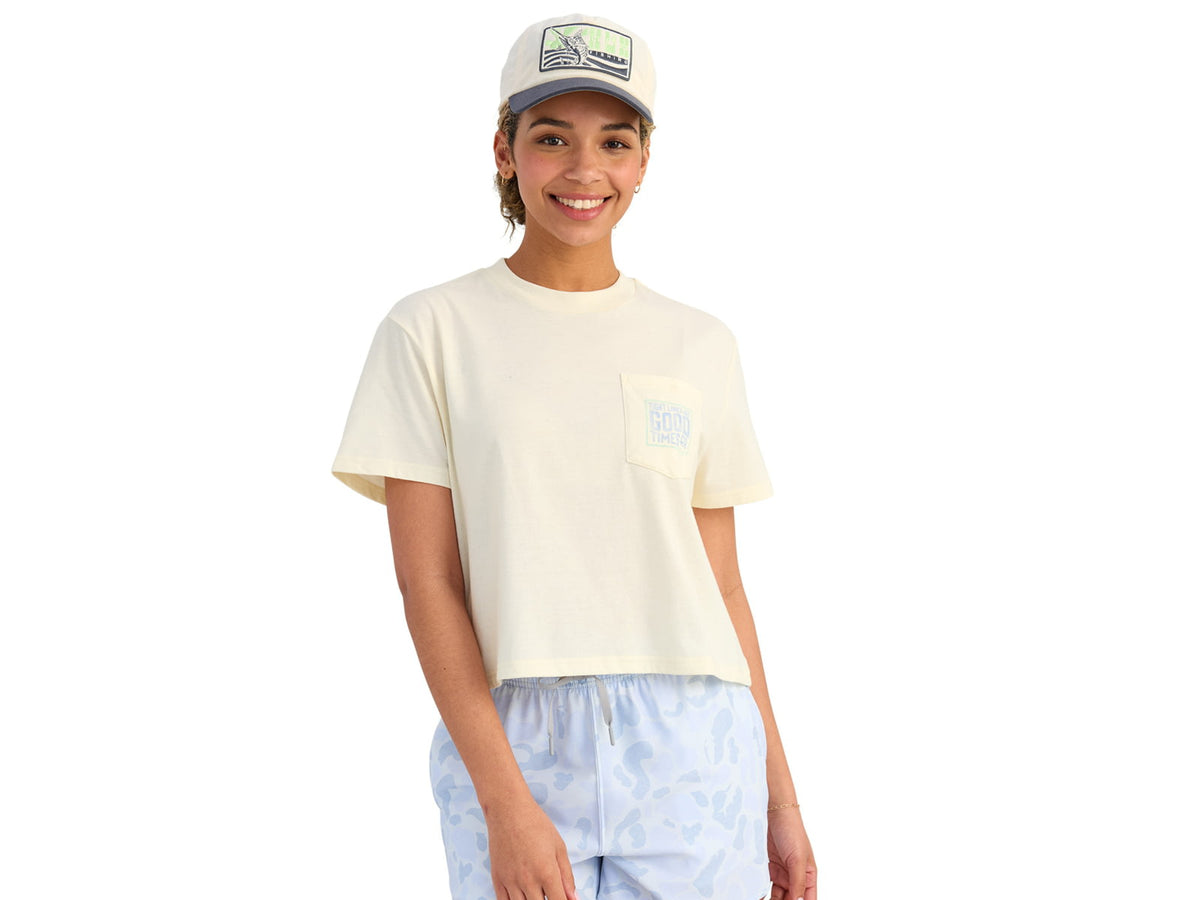 HUK Performance Fishing Huk Tight Lines Pkt T-Shirt - Women's Egret