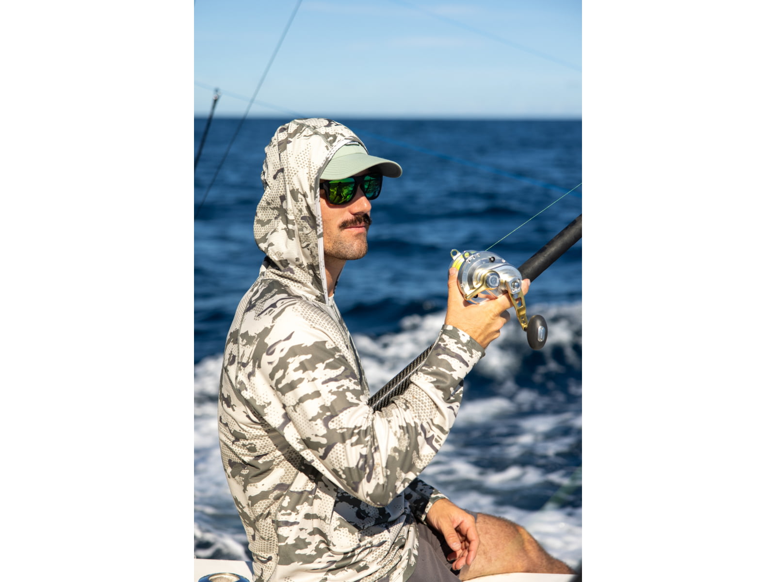 HUK Performance Fishing Icon Kc Printed Hoodie Moss2