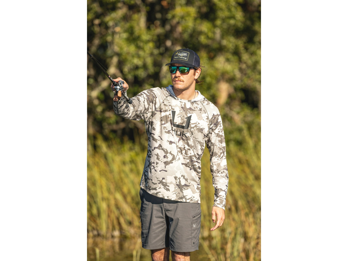 HUK Performance Fishing Icon Kc Printed Hoodie Moss2