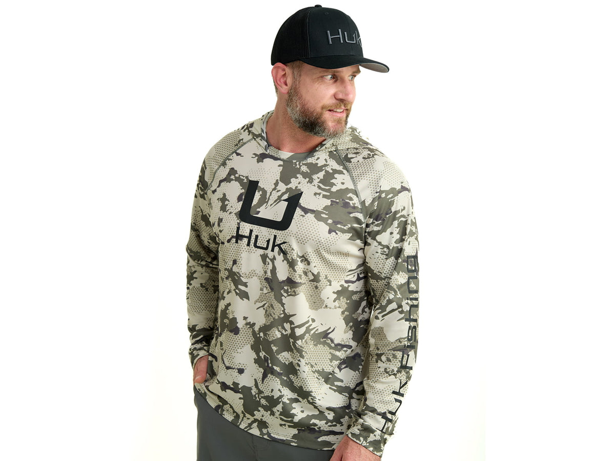HUK Performance Fishing Icon Kc Printed Hoodie Moss2