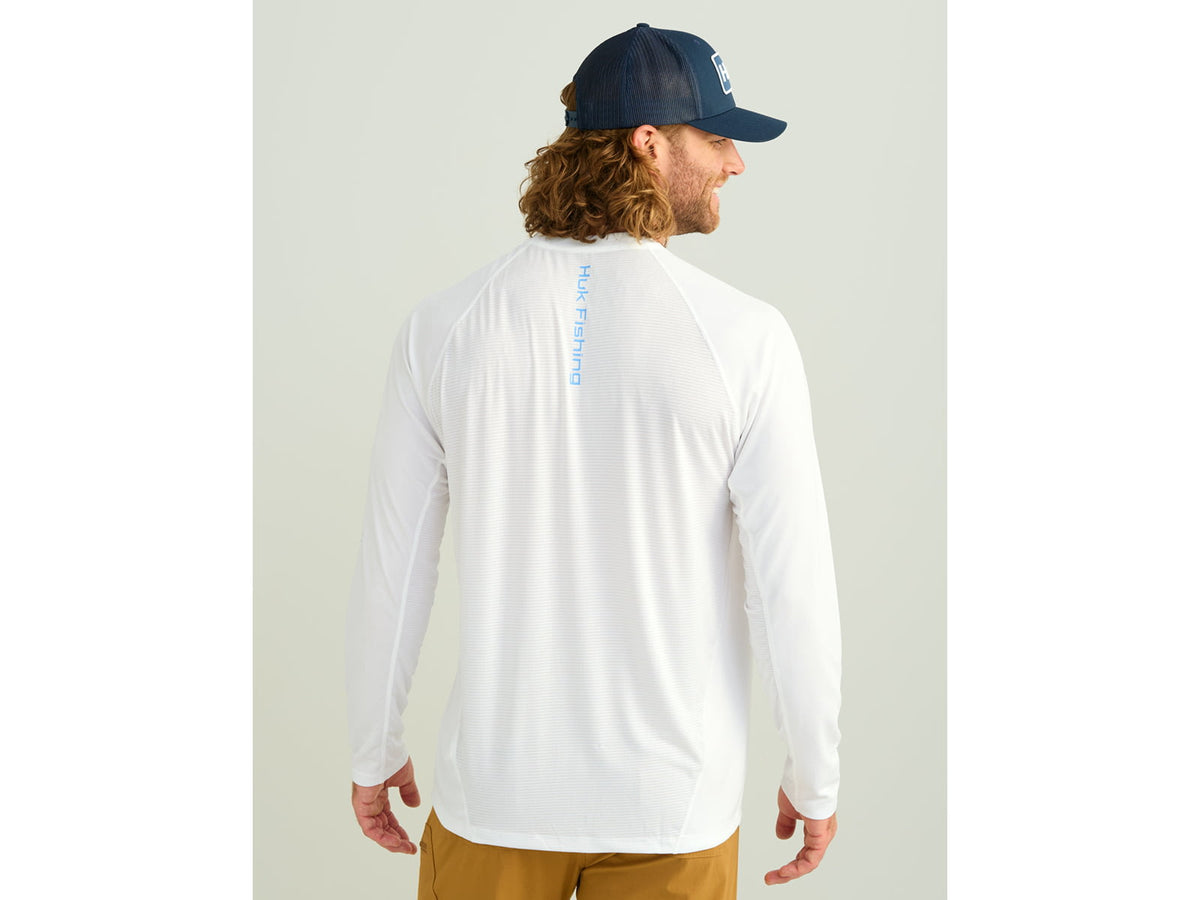 HUK Performance Fishing Icon Long Sleeve Performance Crew - Men's White