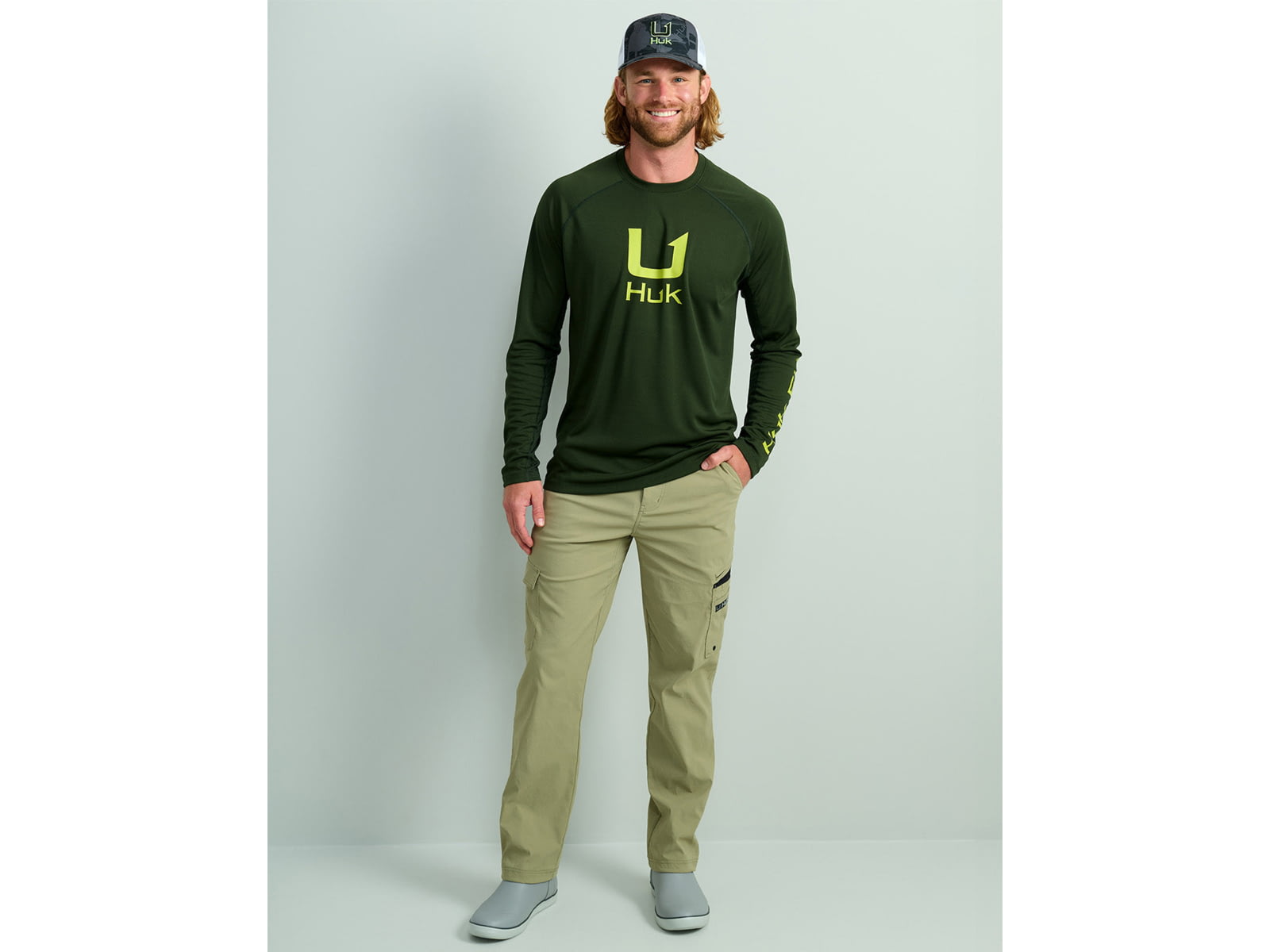 HUK Performance Fishing Icon Long Sleve Crew - Men's