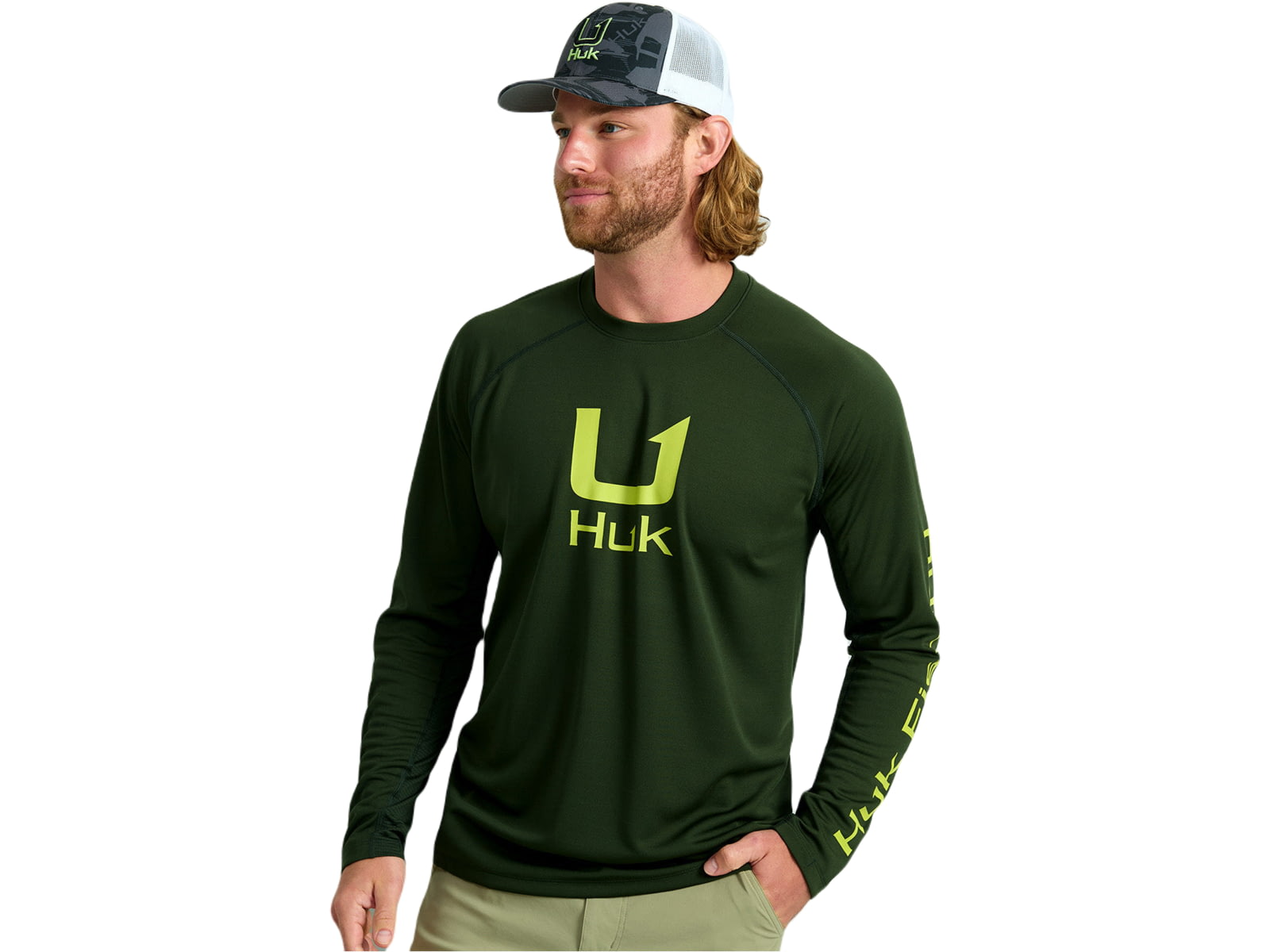 HUK Performance Fishing Icon Long Sleve Crew - Men's