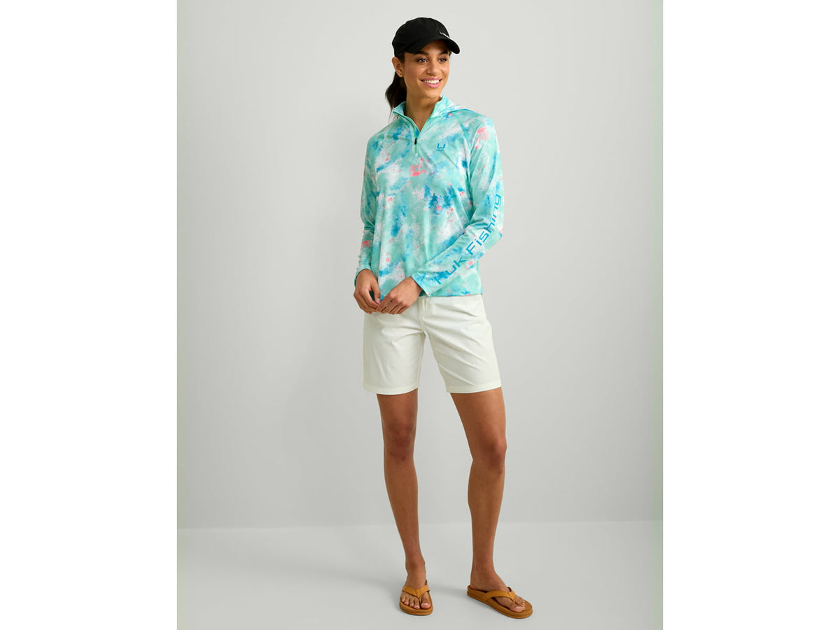 HUK Performance Fishing Icon Performance Hoodie - Women's Bermuda Small