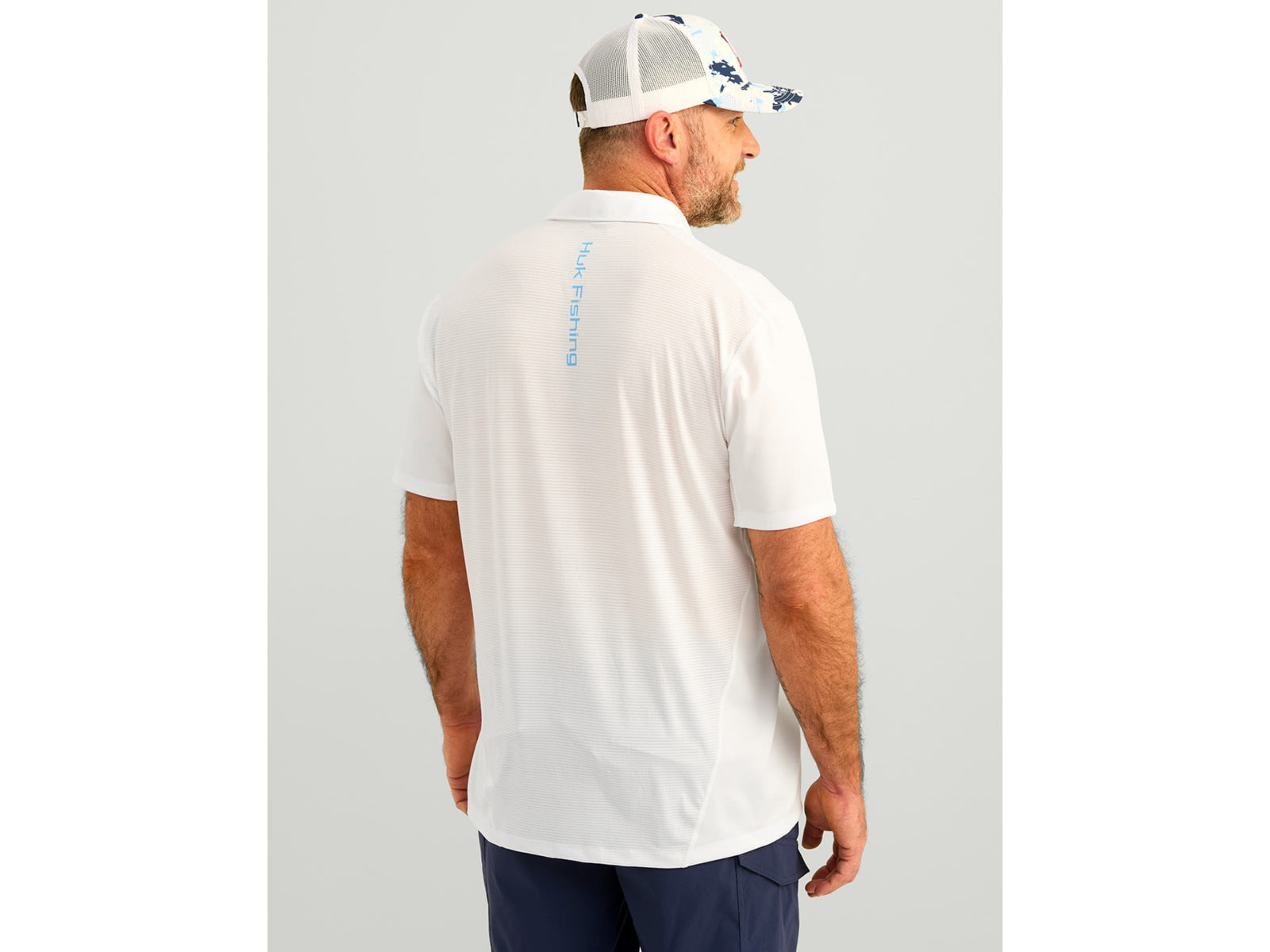 HUK Performance Fishing Icon Performance Polo - Men's White Small