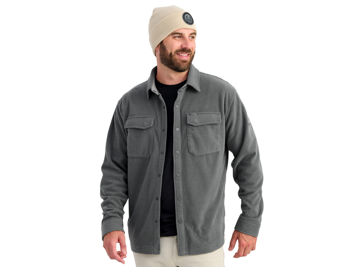 HUK Performance Fishing Jetty Shacket - Men's Volc Ash Hthr