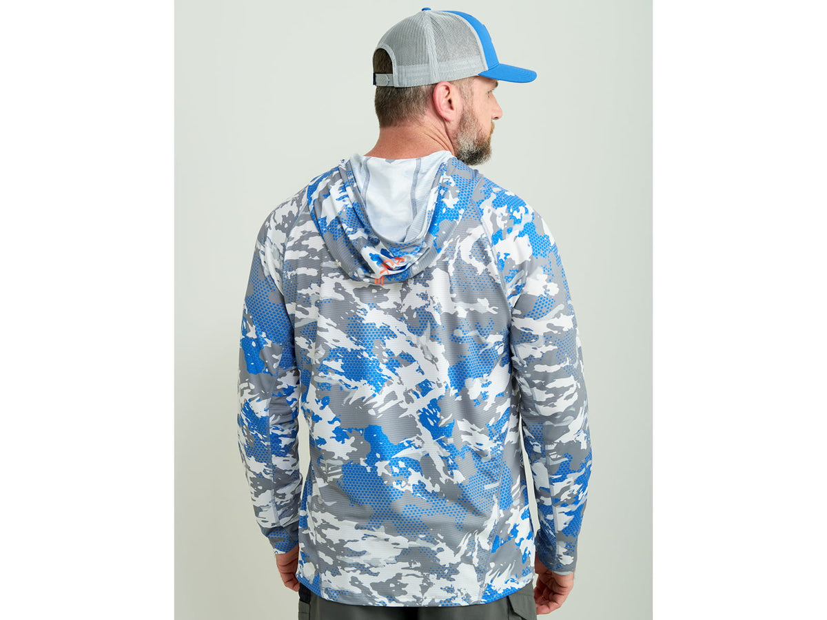 HUK Performance Fishing KC Print Icon Performance Crew - Men's Night Owl2 Small