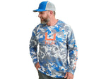 HUK Performance Fishing KC Print Icon Performance Crew - Men's Night Owl2 Small