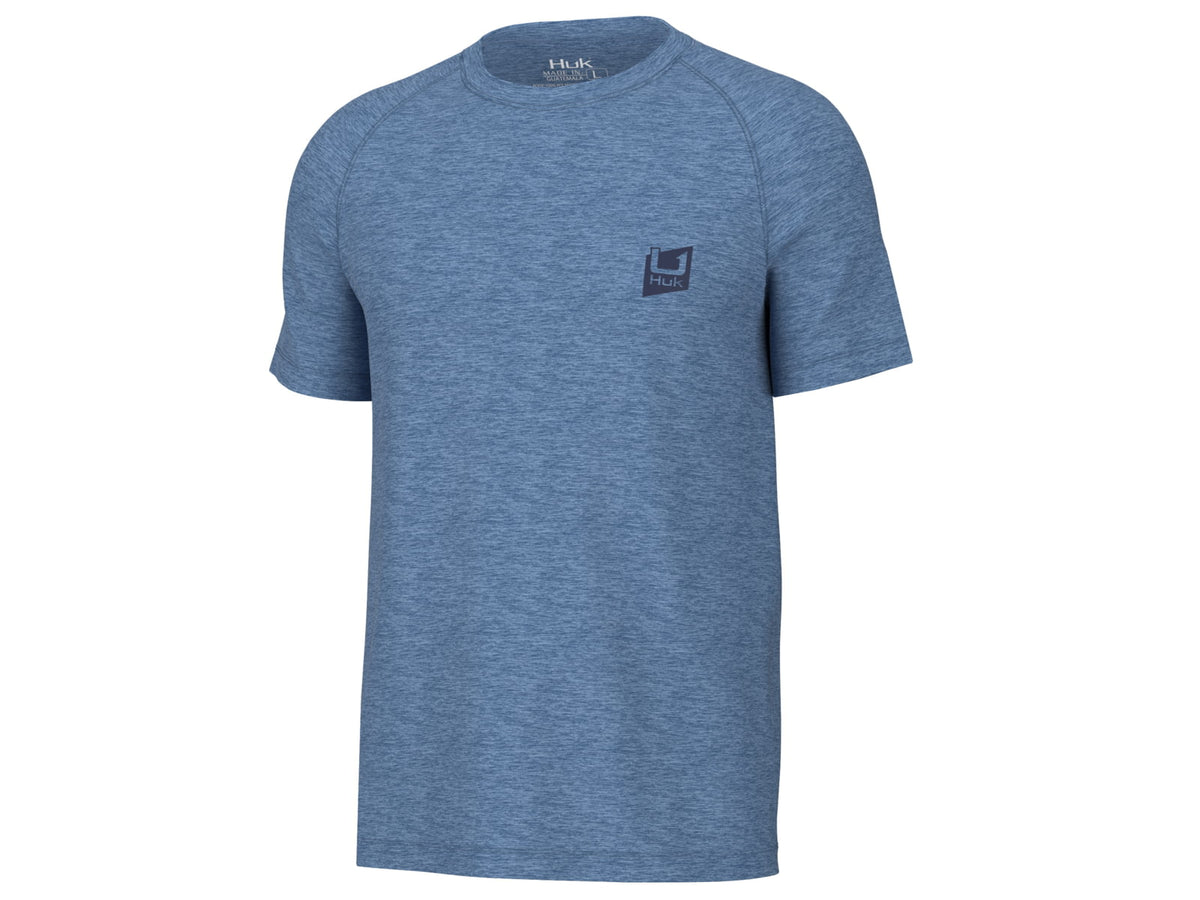 HUK Performance Fishing Performance Tee SS Cationic Heather - Men's Quiet Hrbr Hthr