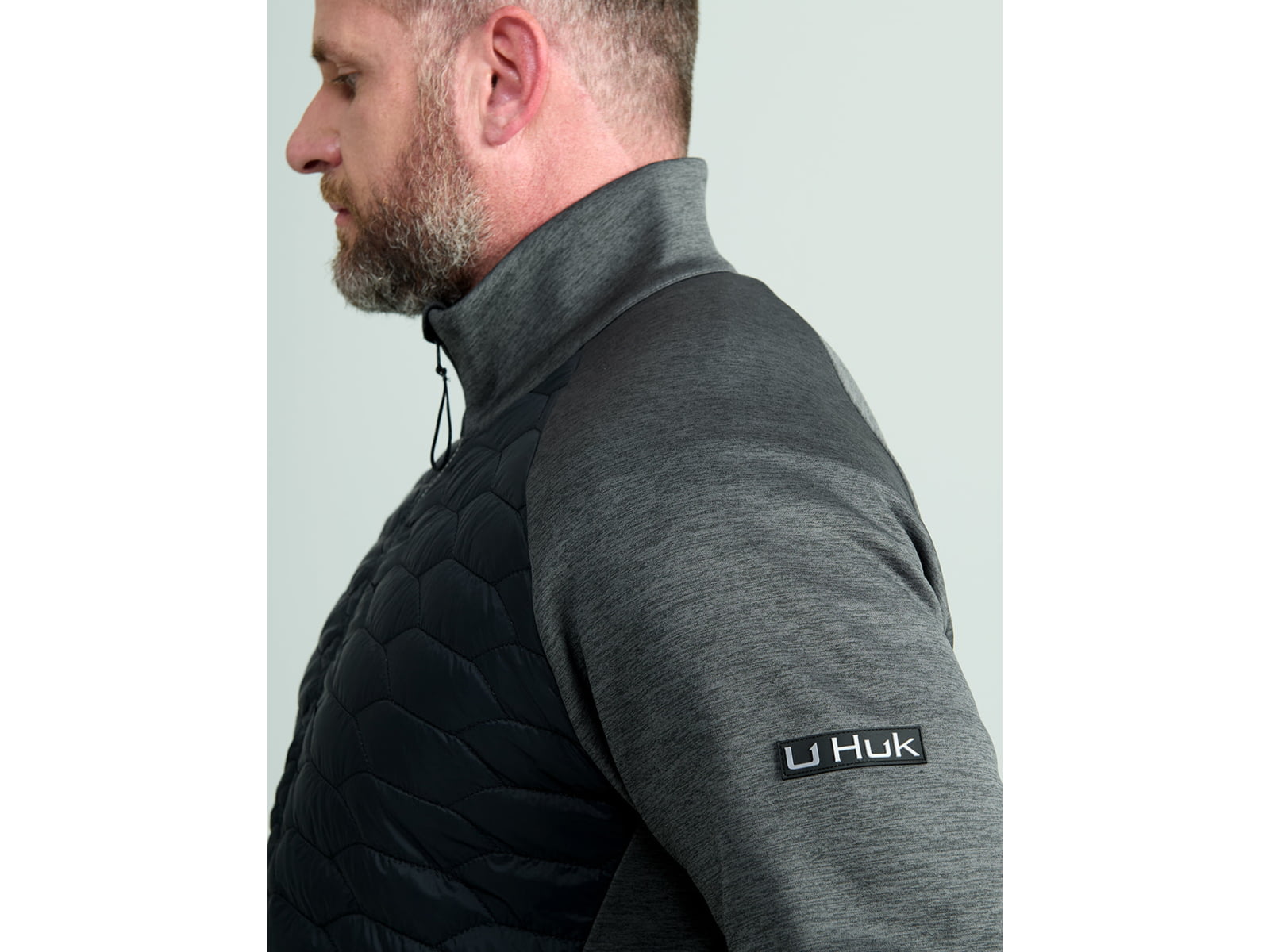 HUK Performance Fishing Scale Hybrid Jacket - Men's Black Large