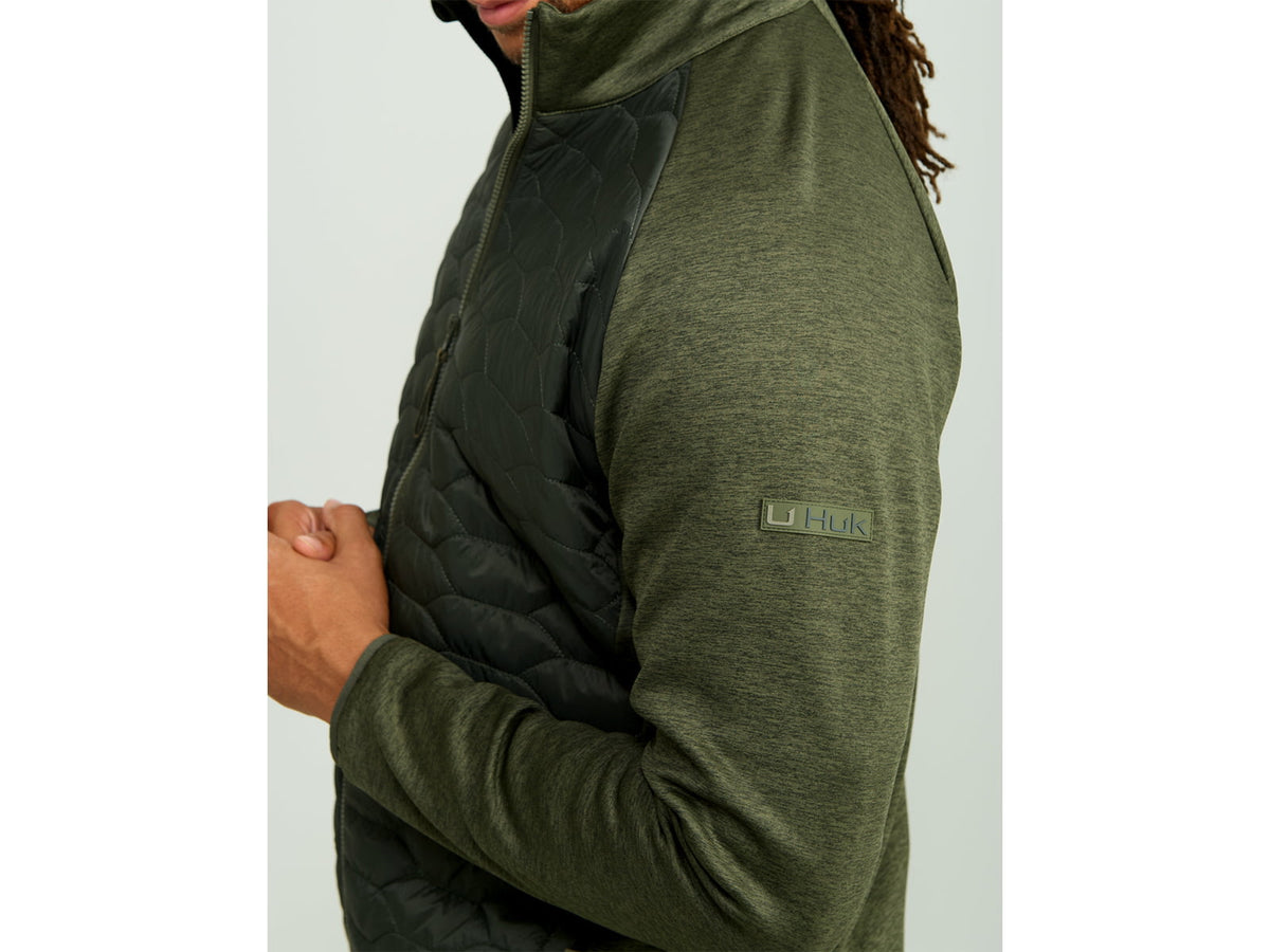 HUK Performance Fishing Scale Hybrid Jacket - Men's Black Large