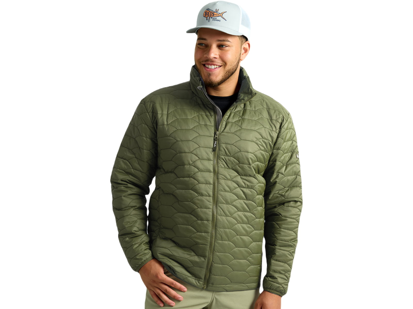 HUK Performance Fishing Scale Jacket - Men's Moss 2XL