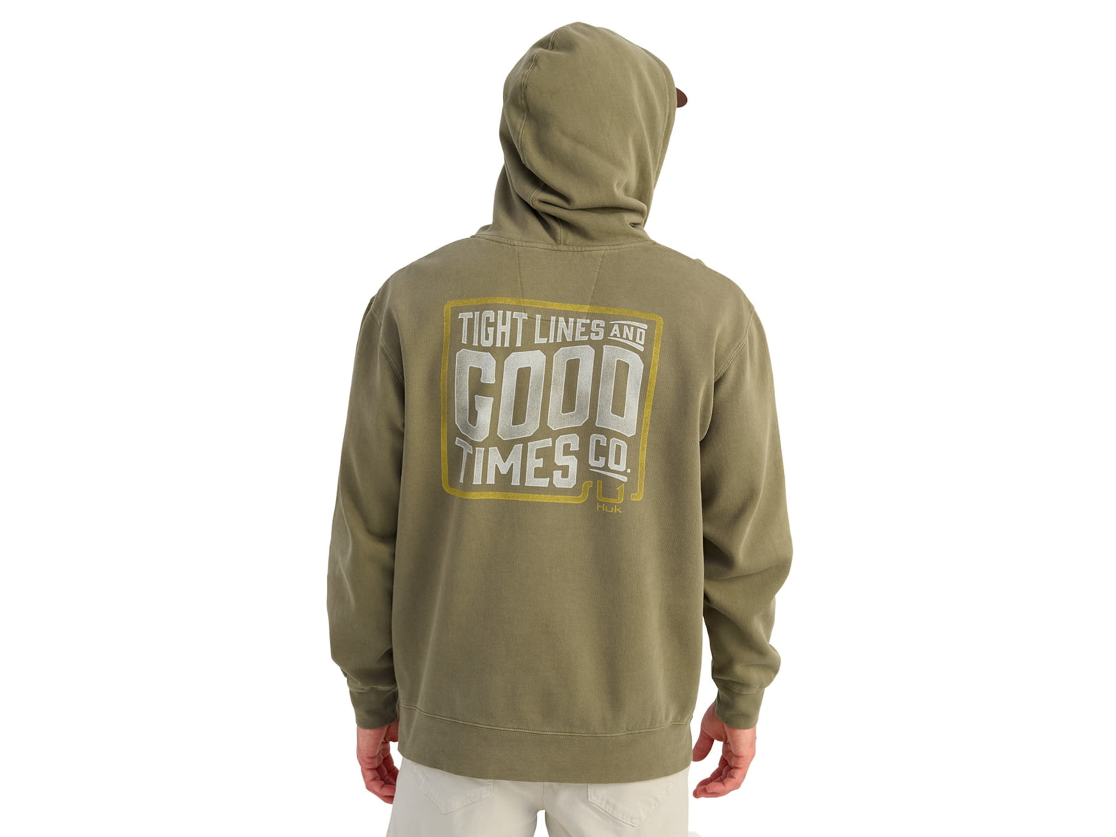 HUK Performance Fishing Tight Lines Cotton Fleece Hoodie - Men's Moss