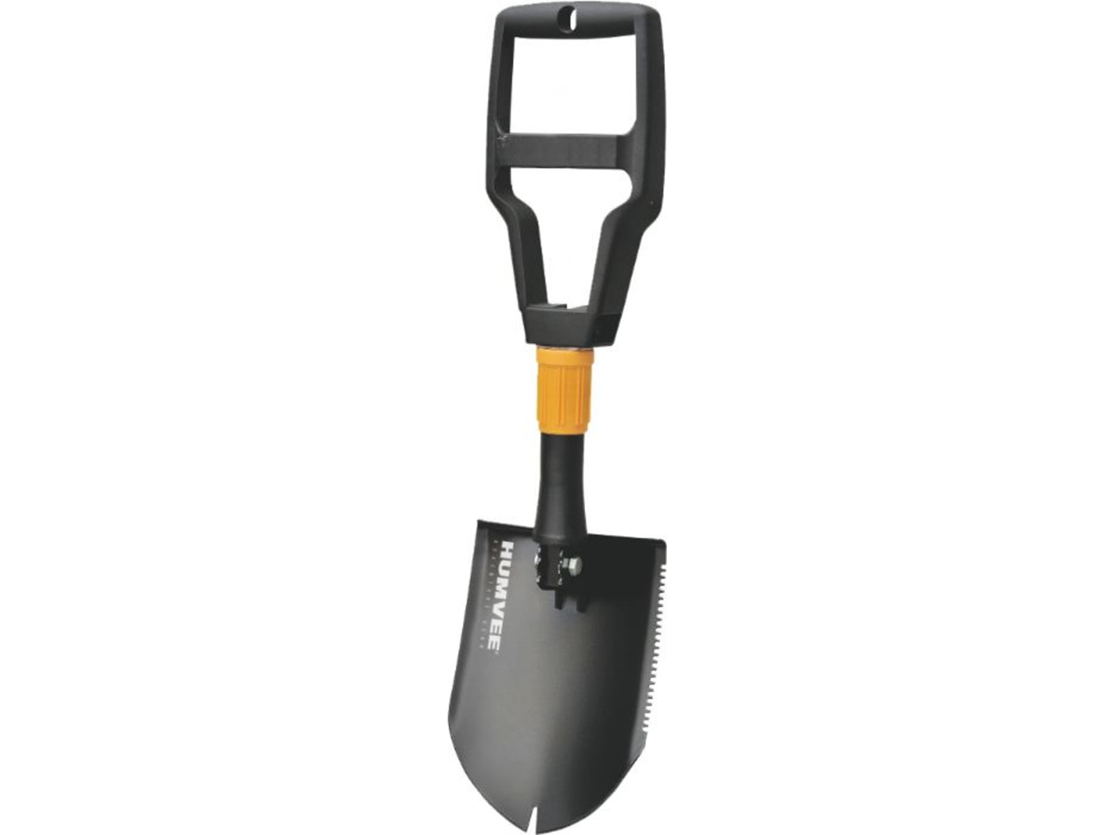 Humvee Folding Shovel with Nail Puller and Sawtooth Black HMV-SHOVEL-02