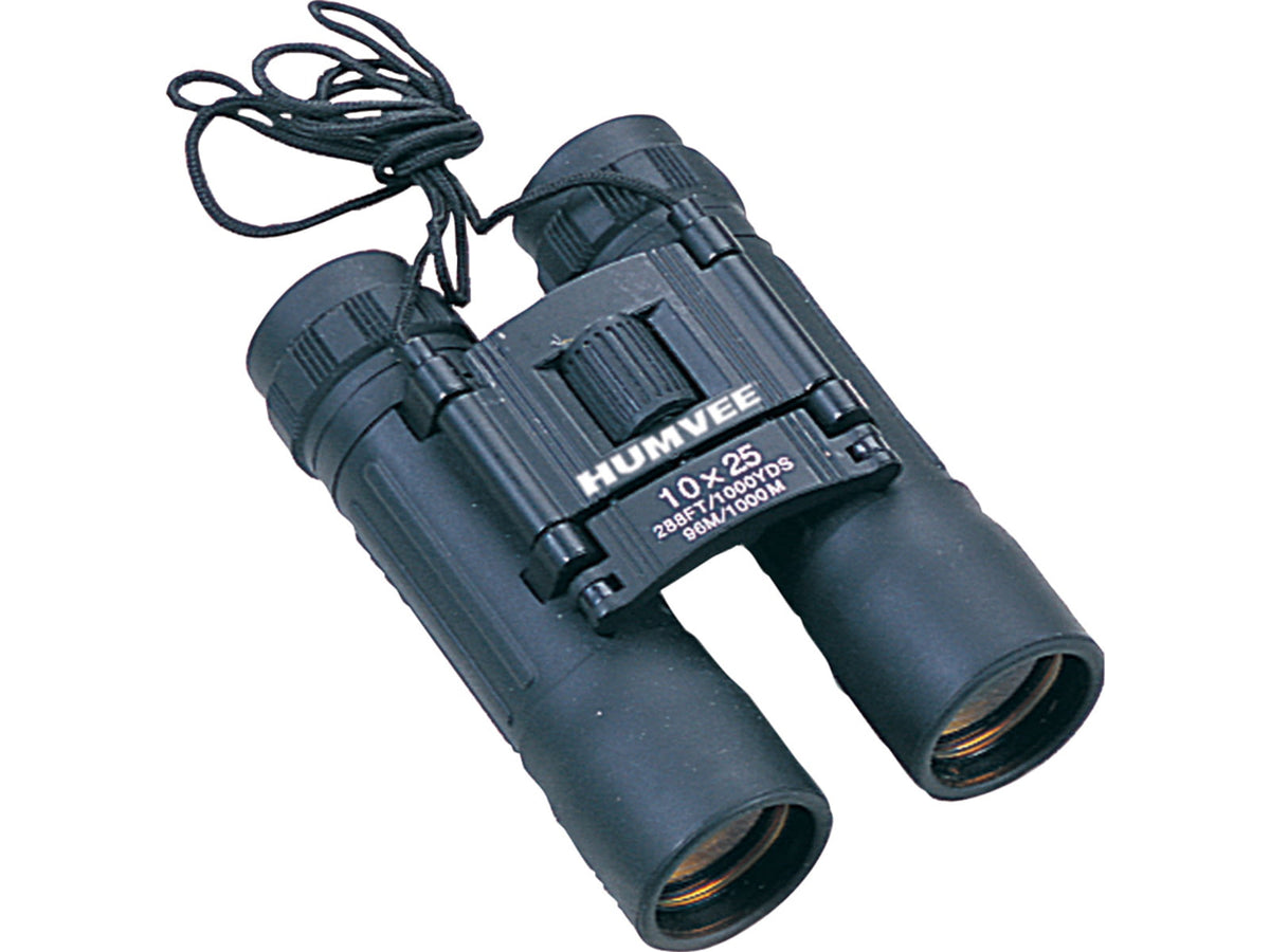 Humvee Rubber Armor Coated 10x25 Binoculars HMV1025B