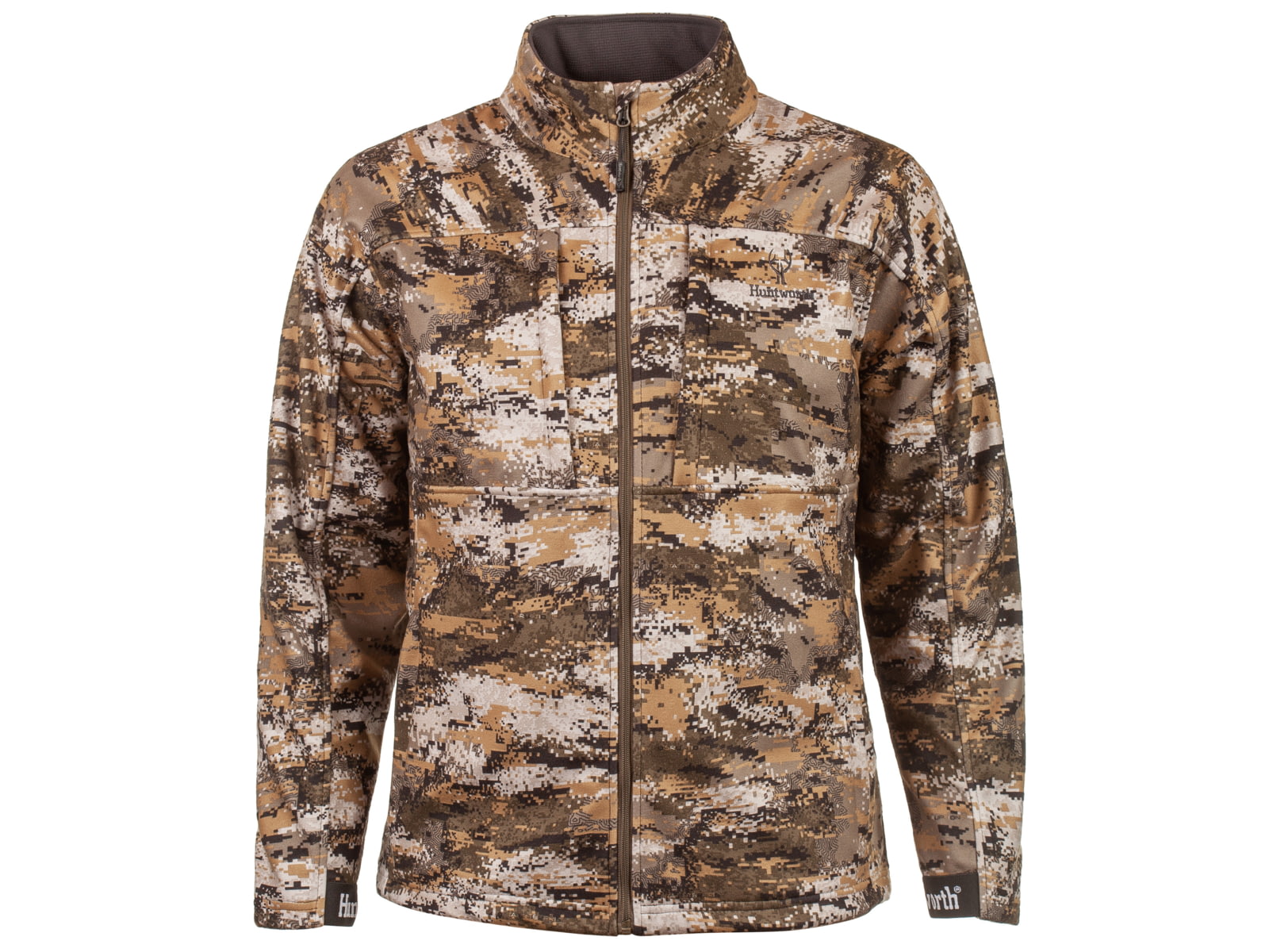 Huntworth Elkins Mid Weight Windproof Soft Shell Jacket Grid Fleece Interior - Mens Disruption