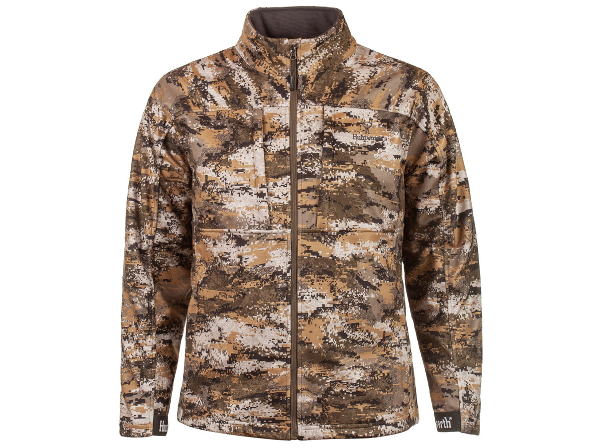 Huntworth Elkins Mid Weight Windproof Soft Shell Jacket Grid Fleece Interior - Mens Disruption