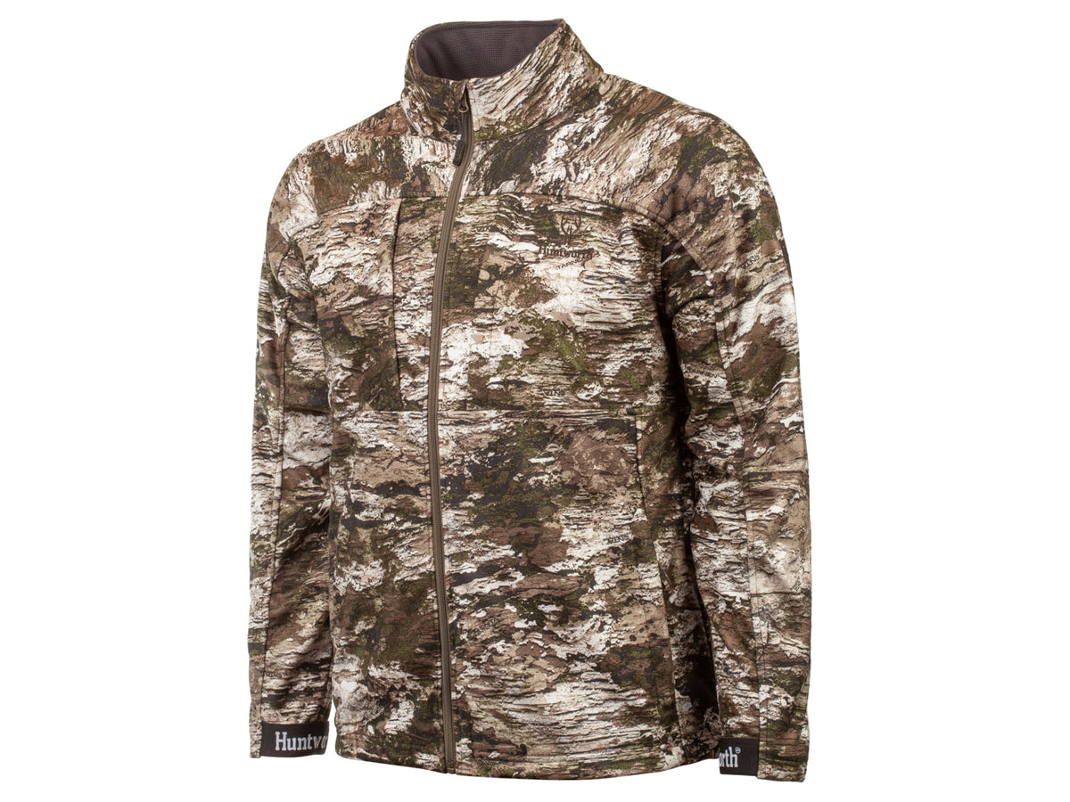 Huntworth Elkins Mid Weight Windproof Soft Shell Jacket Grid Fleece Interior - Mens Tarnen Large