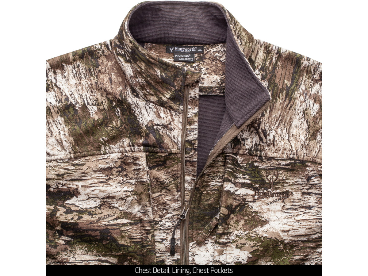 Huntworth Elkins Mid Weight Windproof Soft Shell Jacket Grid Fleece Interior - Mens Tarnen Large