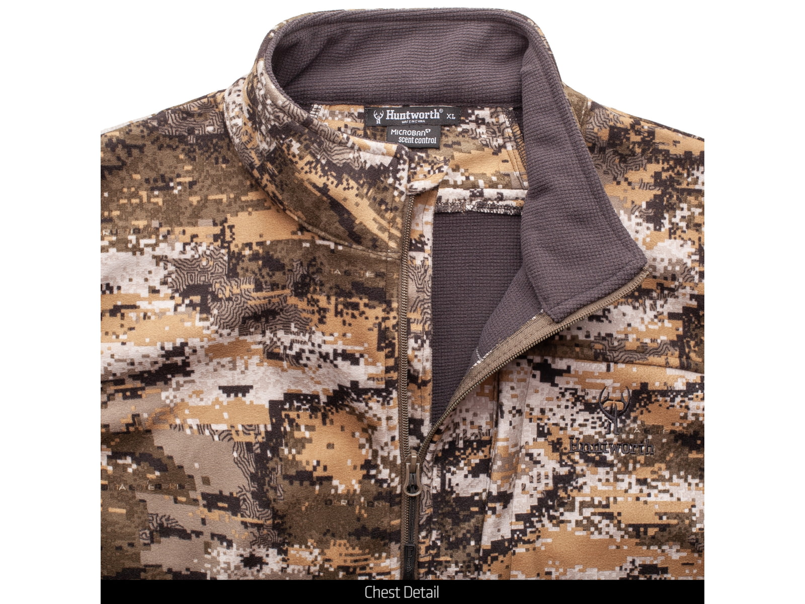 Huntworth Elkins Mid Weight Windproof Soft Shell Vest Waffle Fleece Interior - Mens Disruption 2XL