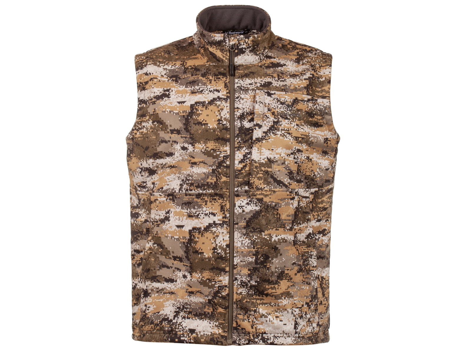 Huntworth Elkins Mid Weight Windproof Soft Shell Vest Waffle Fleece Interior - Mens Disruption 2XL E-9502-DC-2XL