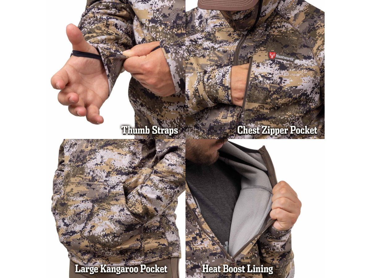 Huntworth Grayling Heat Boost Heavyweight Soft Shell Hoodie - Men's