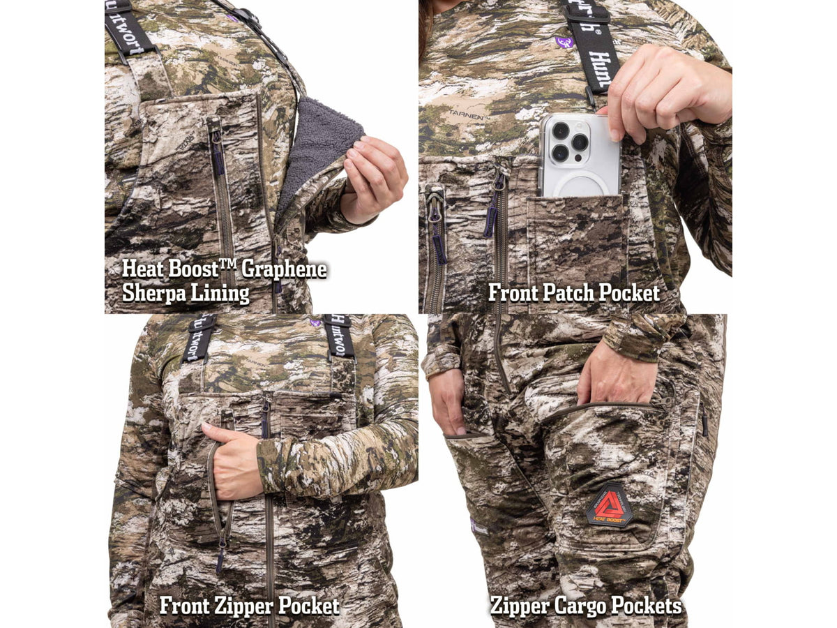 Huntworth Matterhorn Heat Boost Heavyweight/Waterproof Hunting Bib Overalls - Women's Tarnen