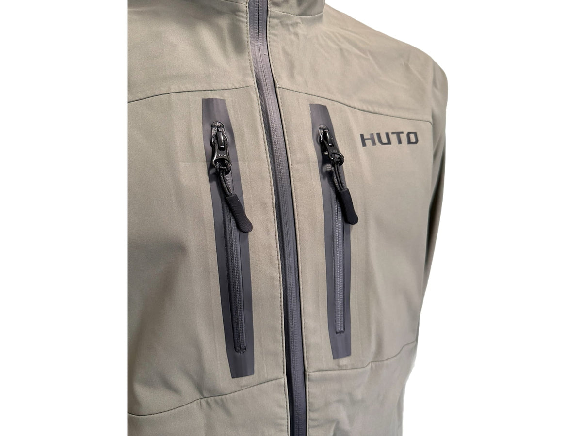 Huto Lifestyle Bone Dry Rain Jacket Green/Grey